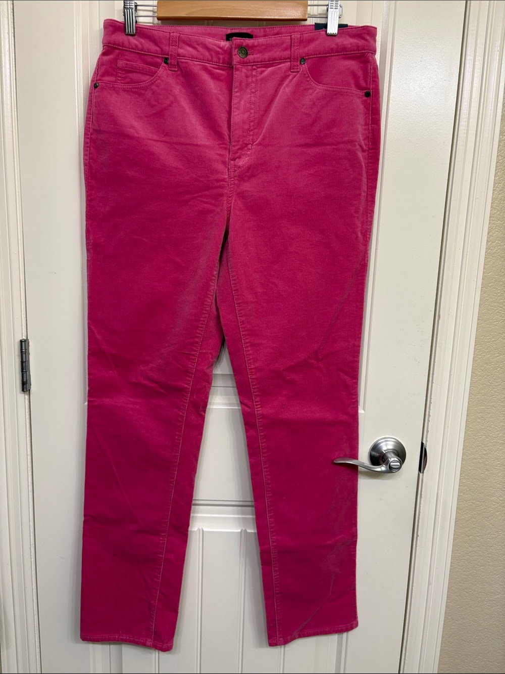NWT Talbots Bright Pink Straight-Leg Corduroy Barbie Pants